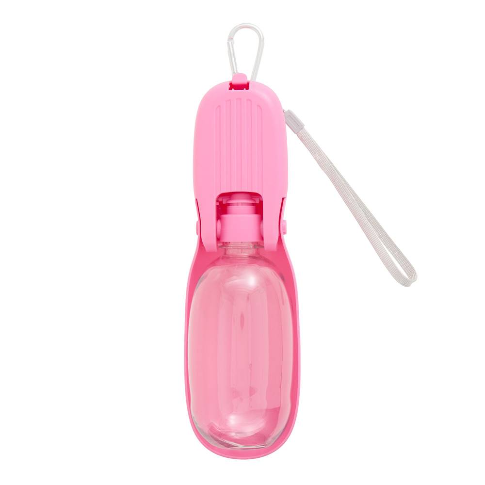 Top Paw 2-in-1 Water Bottle & Food Dispenser (pink)
