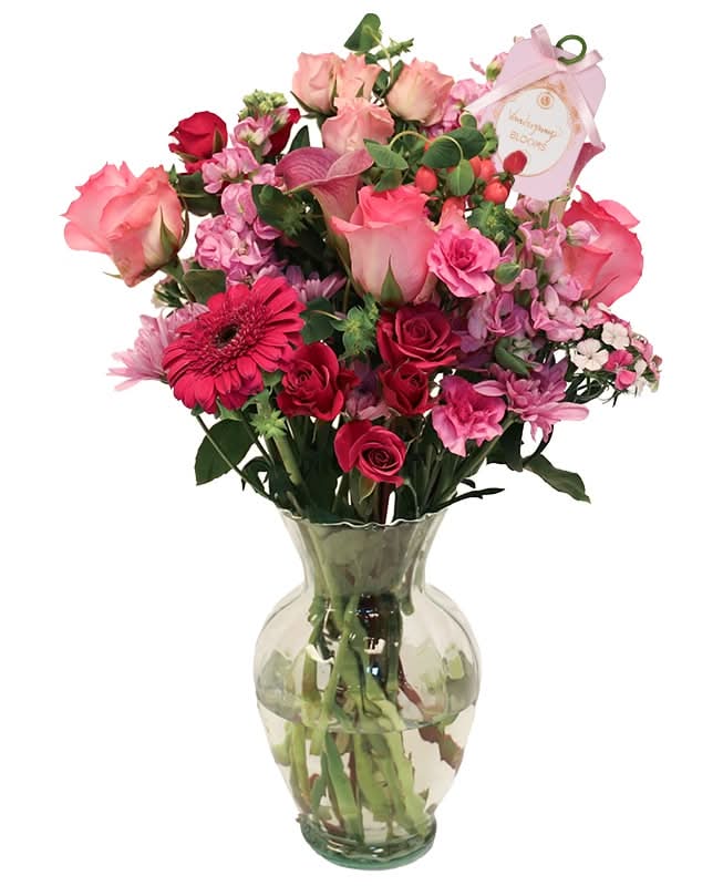 Bloom Haus Vanderpump Signature Pink Fresh Cut Flower Arrangement in Vase