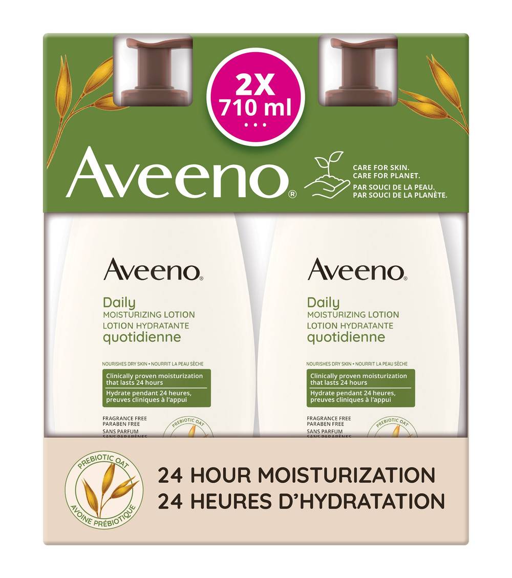 Aveeno - Lotion Hydratante Quotidienne 710 Ml, Paquet De 2 / Aveeno Daily Moisturizing Lotion 710 Ml, 2-Pack