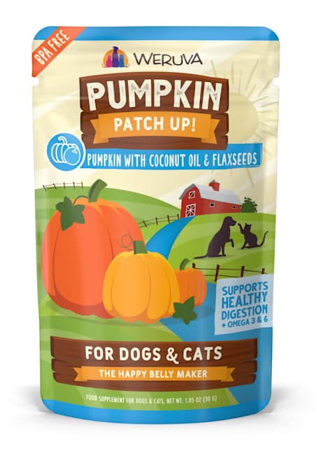 Pumpkin Patch Up! Pureed Pumpkin with Coconut Oil & Flaxseeds Food Supplement for Dogs and Cats, 1.05 oz.