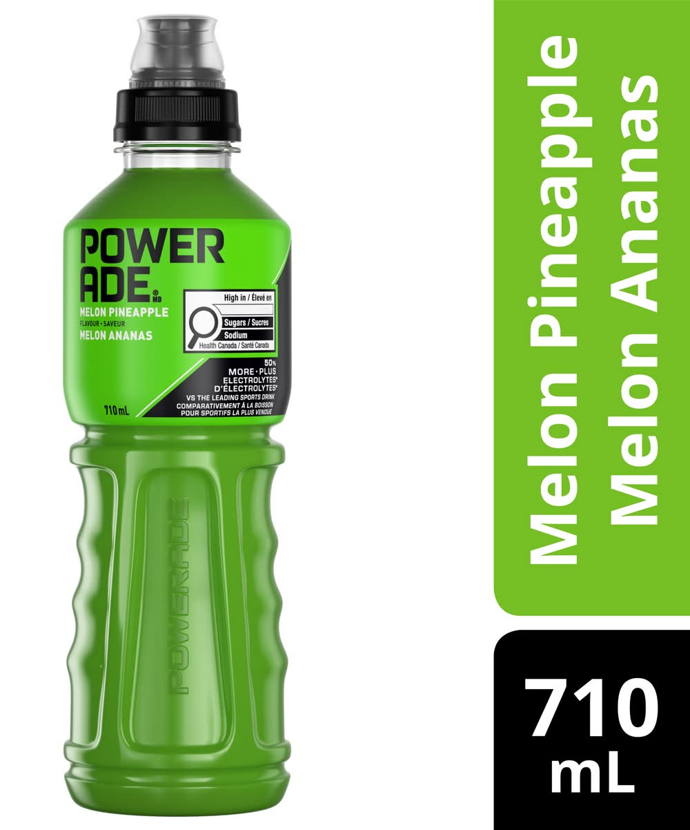 Powerade boisson sportive melon-ananas (710 ml) - melon pineapple sports drink (710 ml)