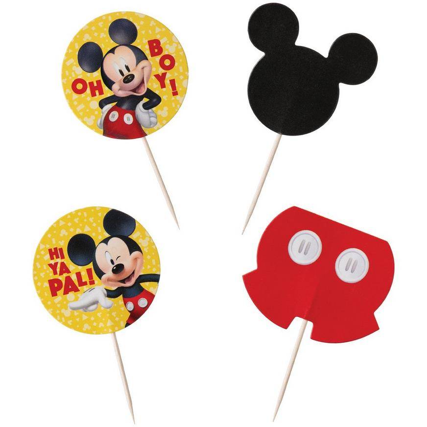 Party City Mickey Mouse Forever Cupcake Picks, 3.5" (24 ct)