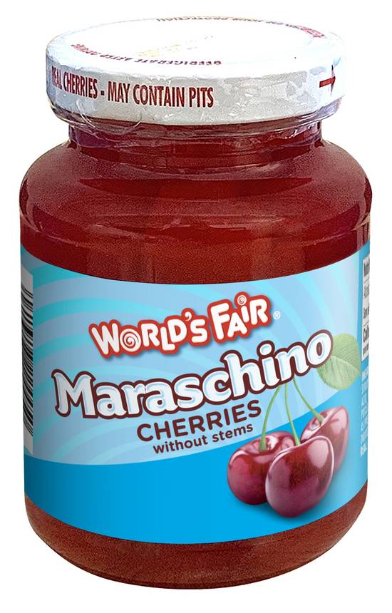 World's Fair Maraschino Cherries Without Stems (10 oz)