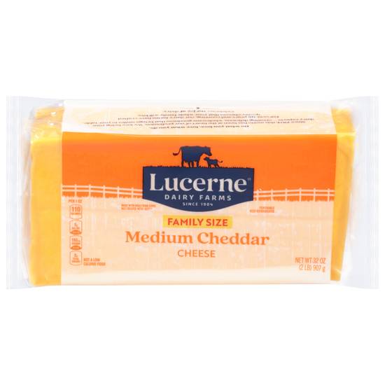 Lucerne Medium Cheddar Family Size Cheese