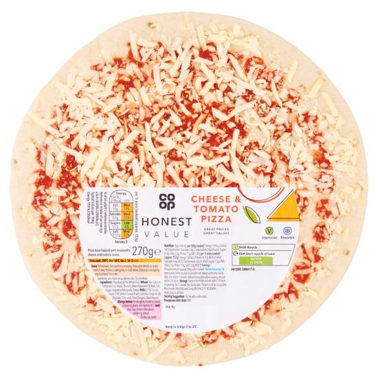 Co-Op Honest Value Cheese & Tomato Pizza 270g