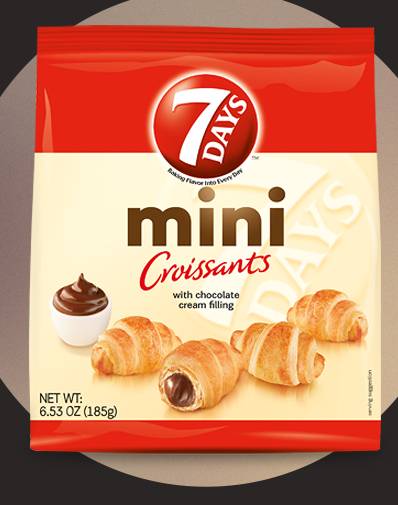 7Days - Mini Chocolate Croissants - 5/2.12 Oz (5 Units)