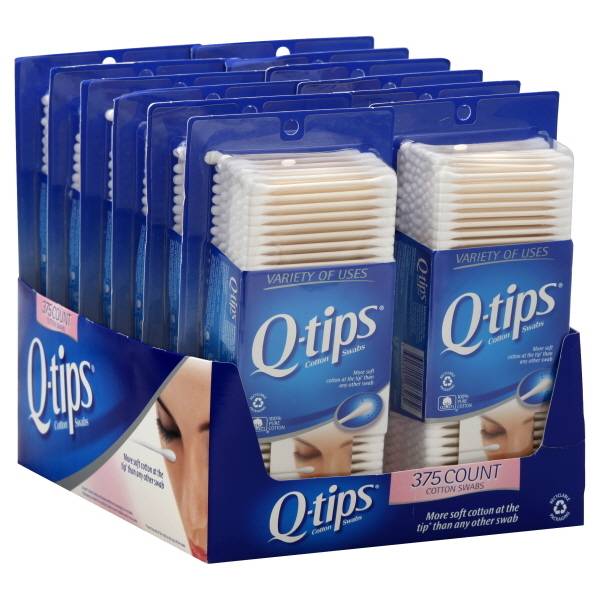 Q-tips Cotton Swabs (375 ct)