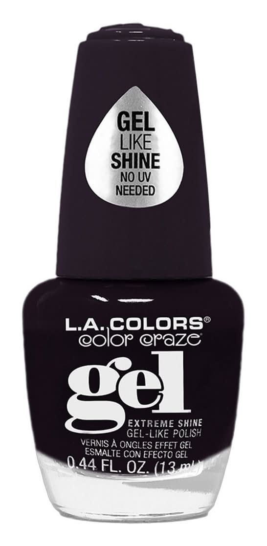 L.A. Colors Color Craze Gel Extreme Shine Nail Polish, Blackberry (0.44 fl oz)