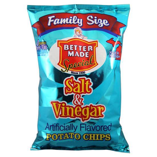 Better Made Family Size Salt & Vinegar Potato Chips, 9.5 oz