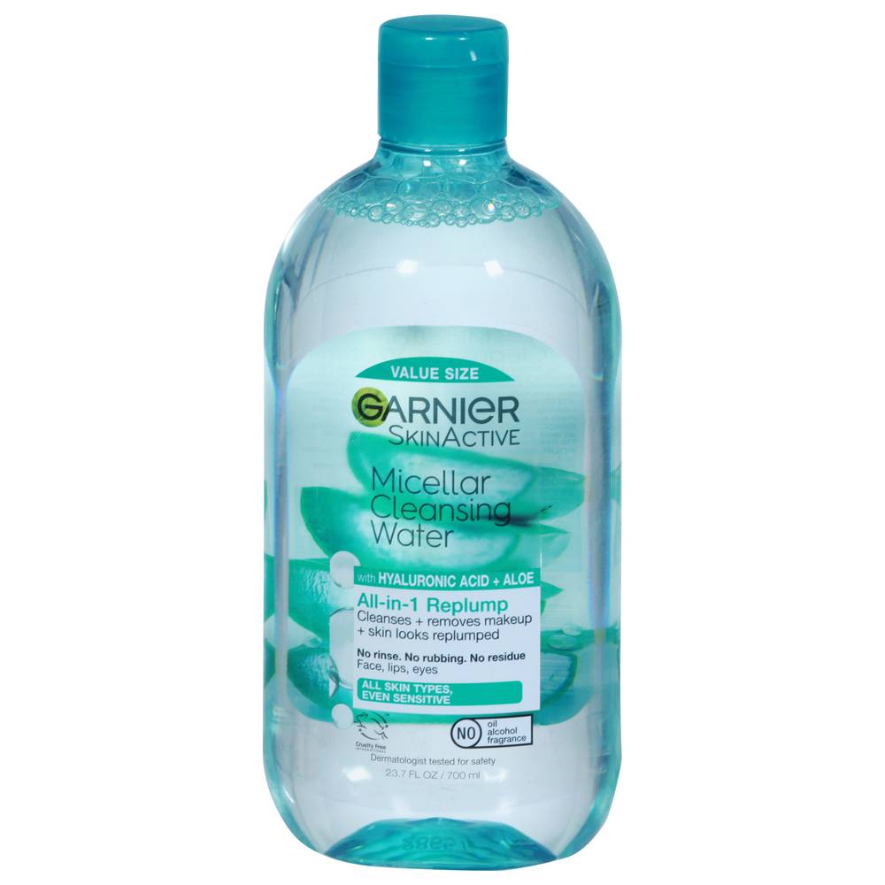 Garnier Skinactive Micellar Cleansing Water Replumping Hyaluronic Acid, 23.67 fl oz