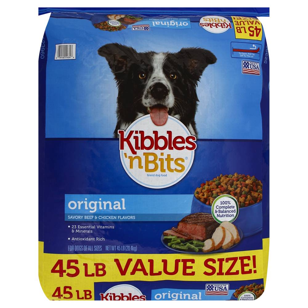 Kibbles 'n Bits Savory Beef & Chicken Flavors Original Dog Food (45 lbs)