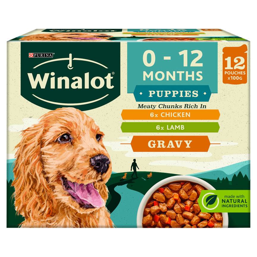 Winalot Meaty Chunks in Gravy Wet Puppy Dog Food (12 pack)