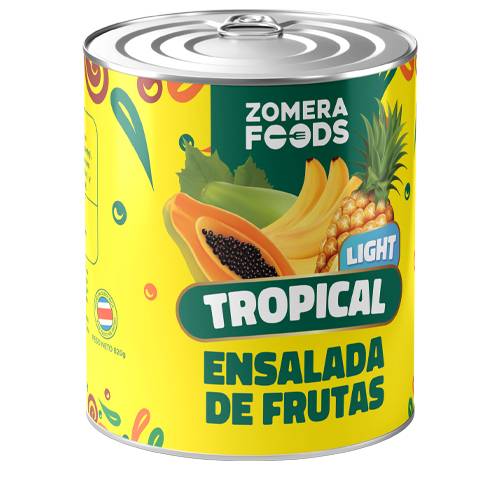 Zomera Foods Ensalada De Frutas Tropicales Light Lata 850 Gr