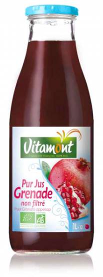 Vitamont - Pur jus de grenade non filtré bio (1L)