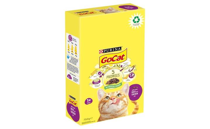Go-Cat with Duck and Chicken Mix Dry Cat Food 750g (401911)