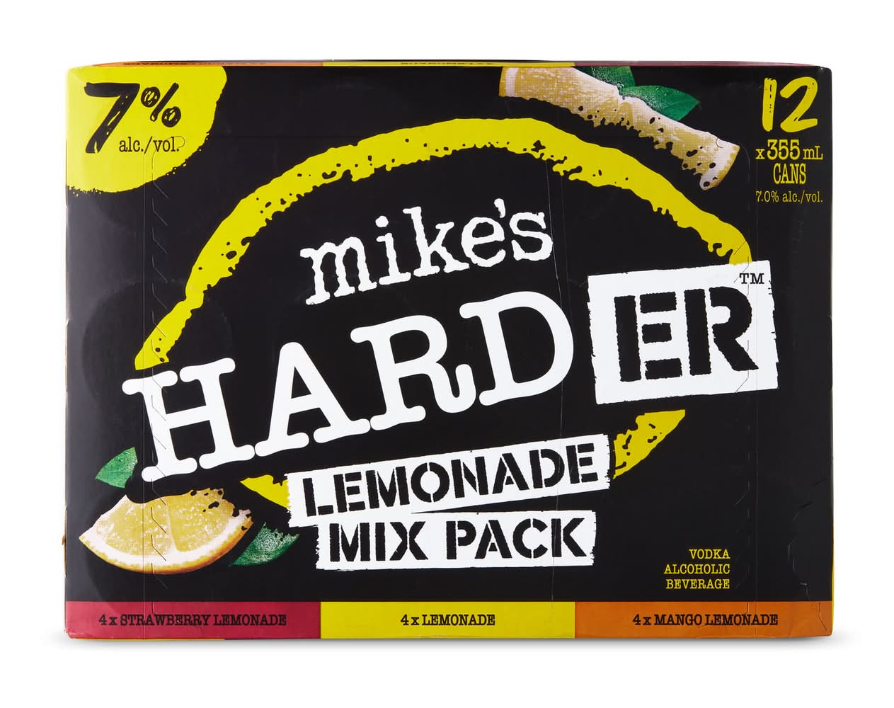 Mike's Harder Mixer Mix pack, Strawberry-Lemonade-Mango (12 x 355 ml)