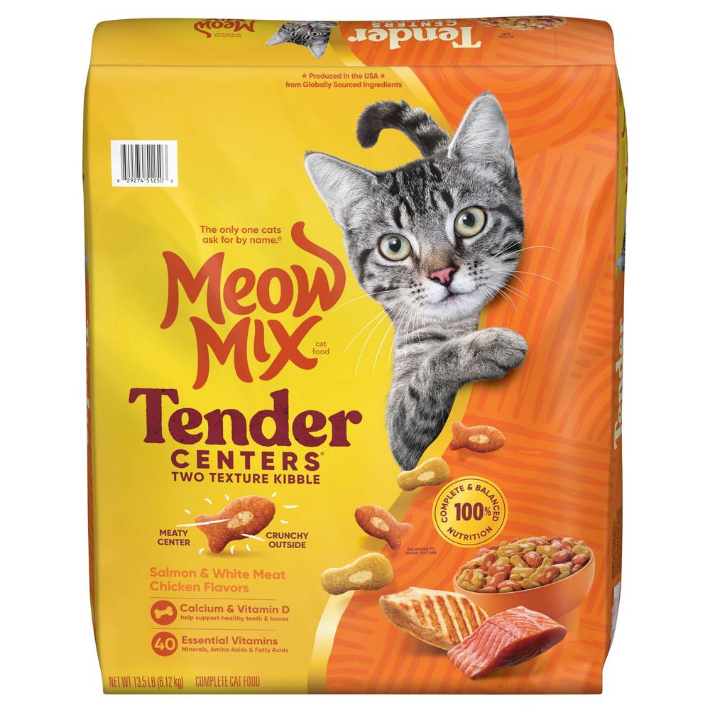 Meow Mix Tender Centers Salmon & White Meat Chicken Dry Cat Food (13.5 lbs)