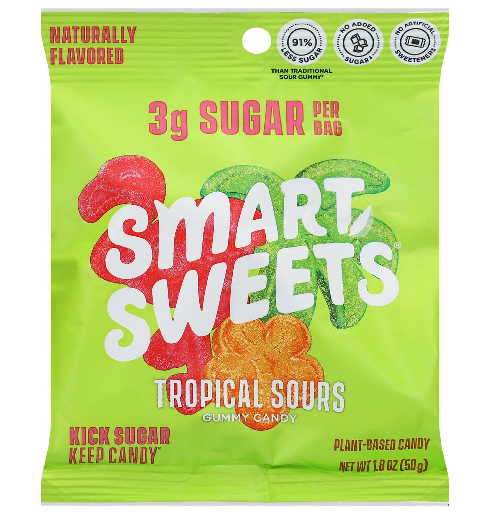 SmartSweets Gummy Candy, Tropical Sours (1.8 oz)