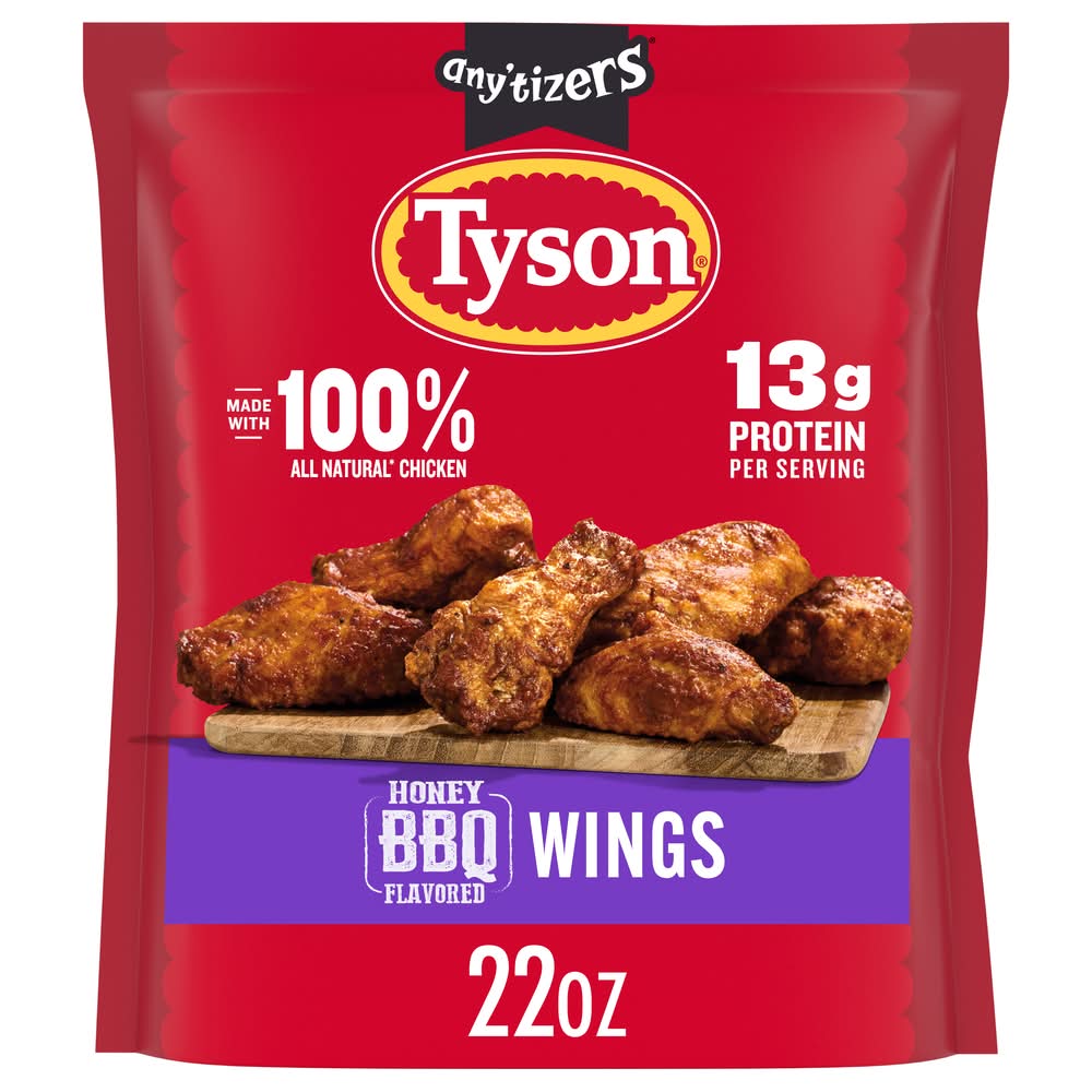 Tyson Any'tizers Chicken Wings, Honey Bbq (22 oz)
