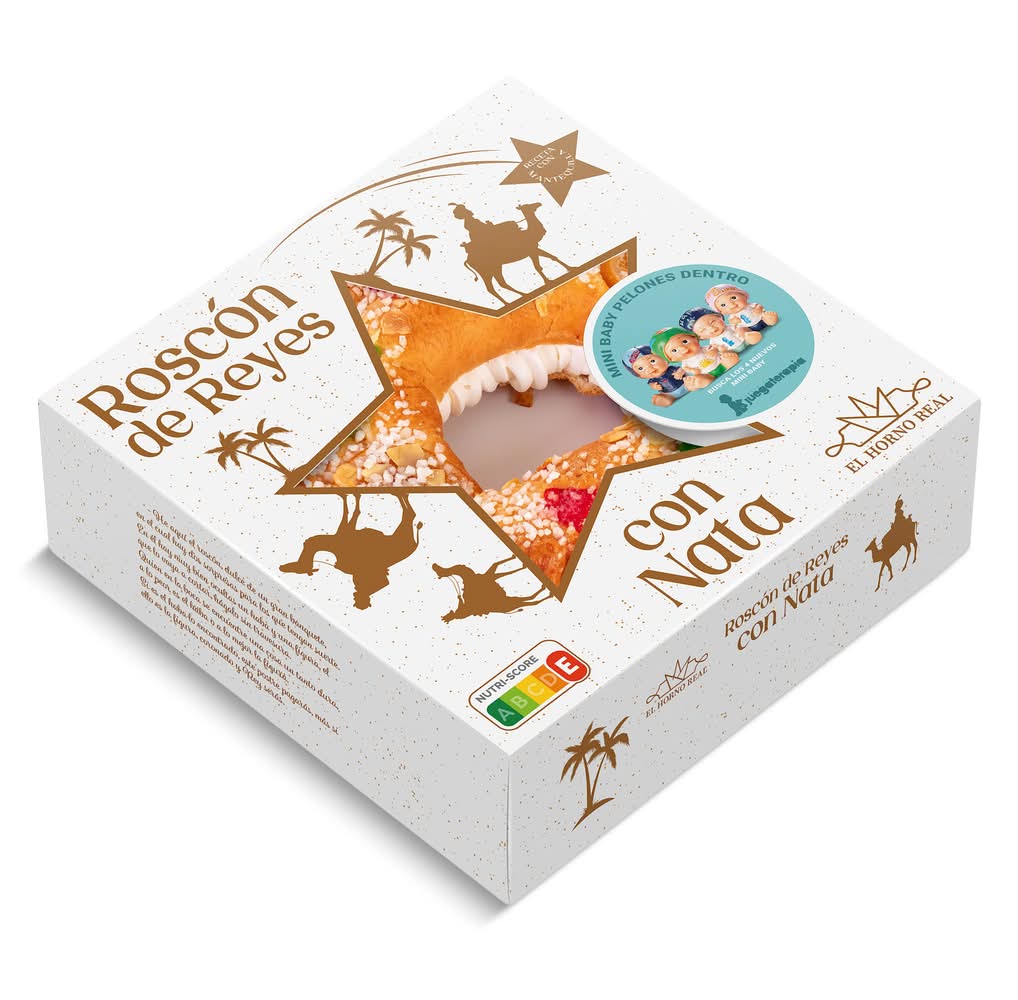 Roscón De Reyes Relleno De Nata El Horno Real Dia Caja 900 G