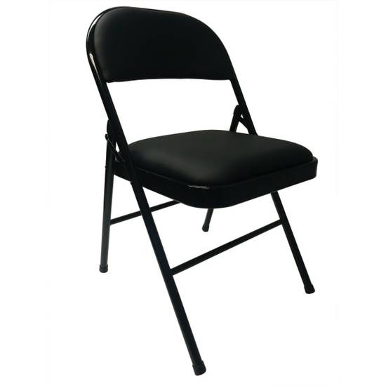 Realspace Black Metal Folding Chair