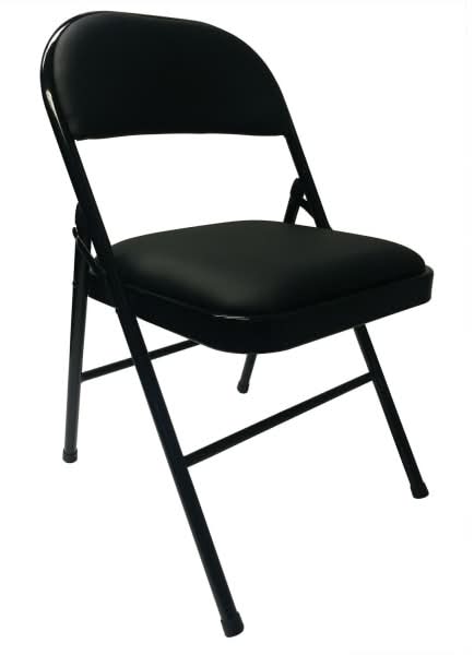 Realspace Black Metal Folding Chair