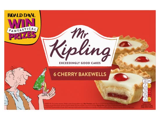 Mr Kipling Cherry Bakewell Tarts (6 pack)