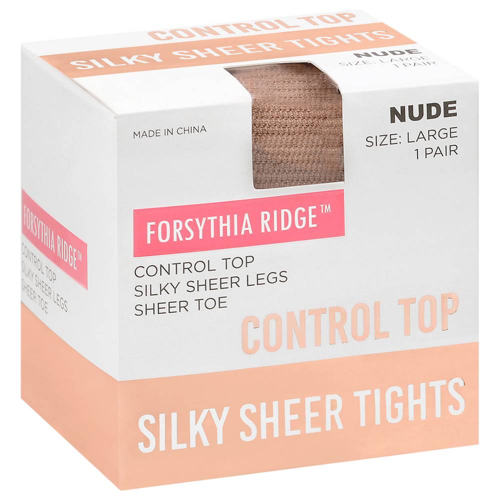 Forsythia Ridge Large Nude Control Top Silky Sheer Tights