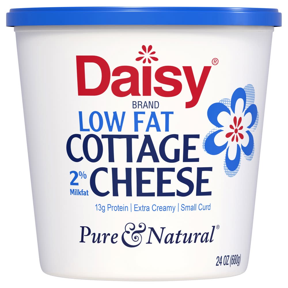 Daisy 2% Low Fat Pure & Natural Small Curd Cottage Cheese (24 oz)