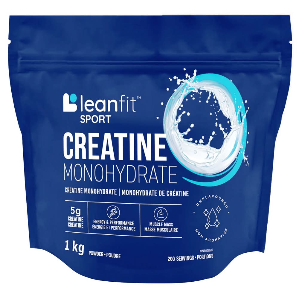 Monohydrate De Créatine Leanfit Sport, 1Kg / Leanfit Sport Creatine Monohydrate, 1Kg