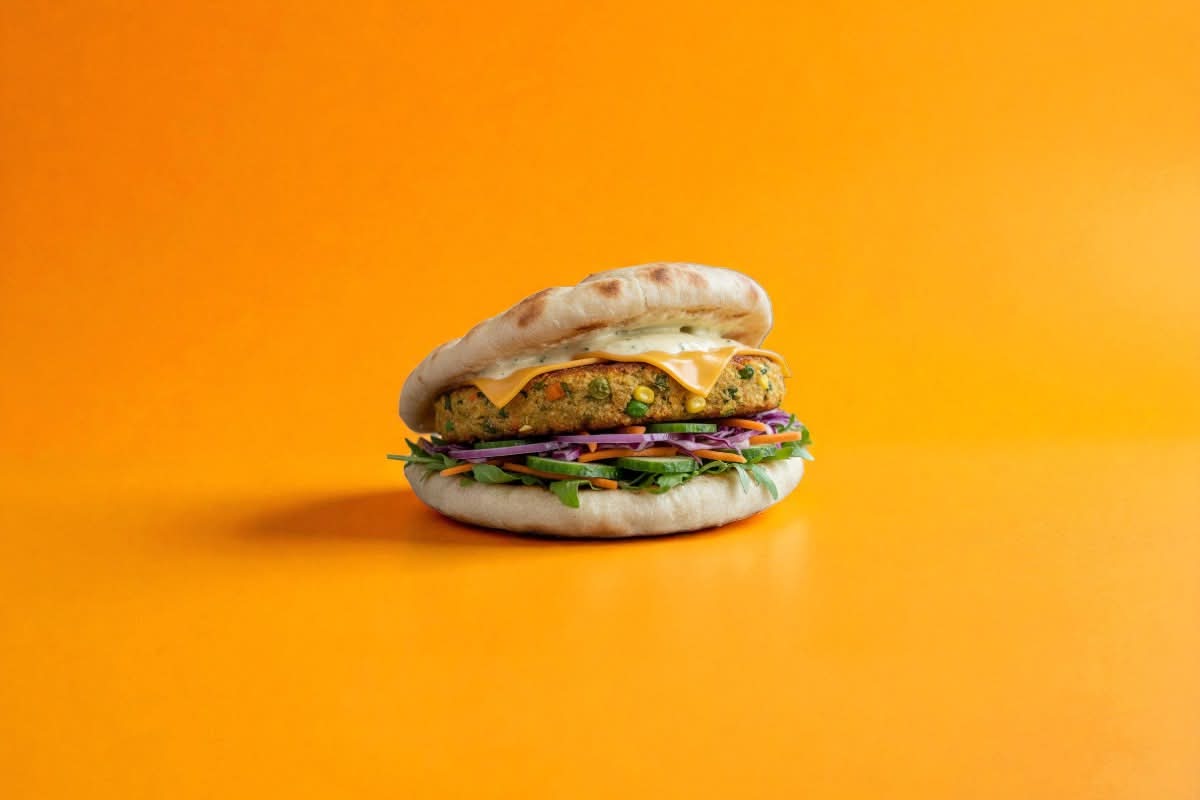 Veggie Naan Burger