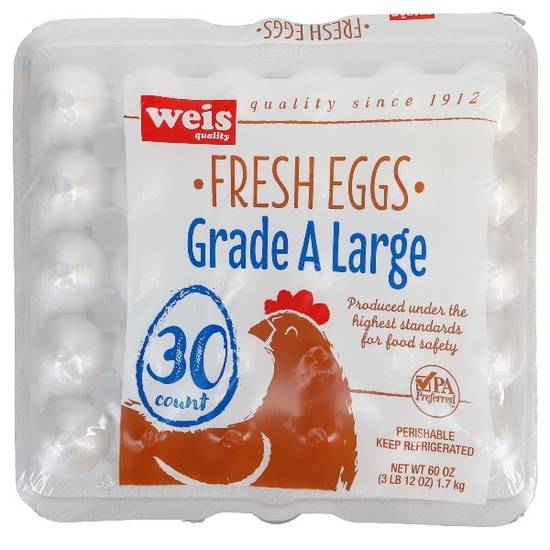 Weis Quality Eggs Grade a Large
