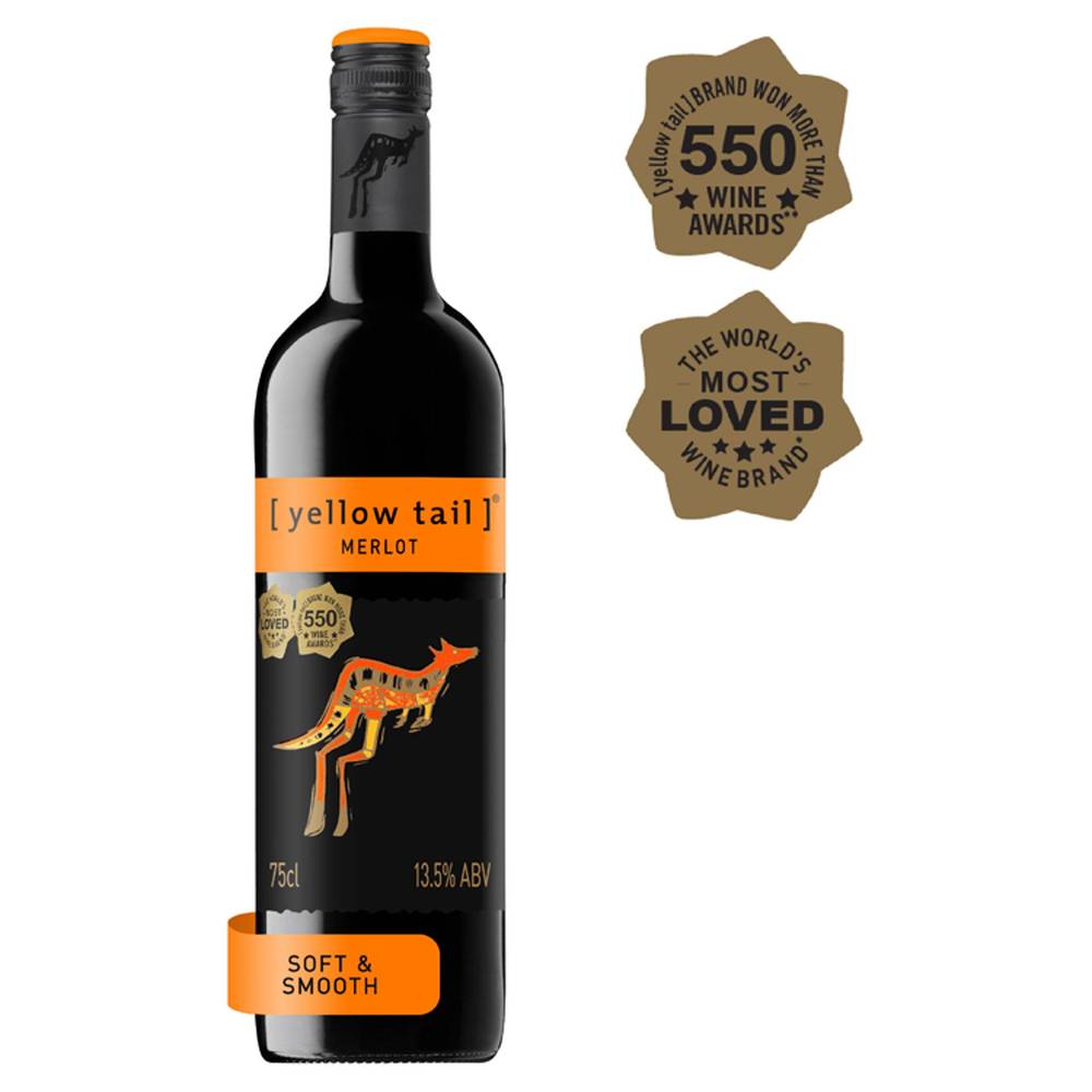 SAVE £1.50 Yellow Tail Merlot 75cl ABV- 13.5%