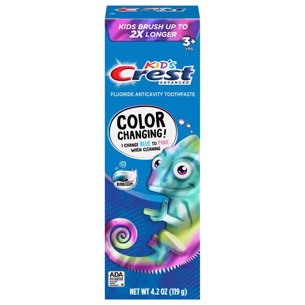 Crest Kid's Advanced Fluoride Toothpaste Bubblegum Flavor