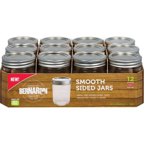 Bernardin moisson - smooth sided mason jars  250ml (12 units)