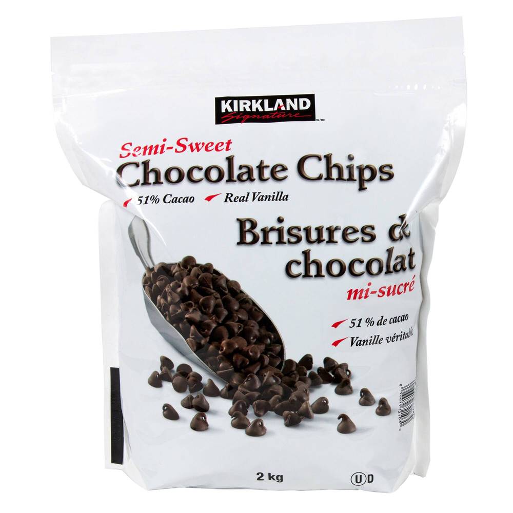 Kirkland Signature Semi-Sweet Chocolate Chips, 2 Kg
