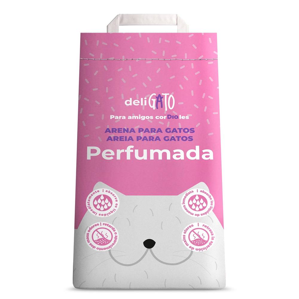 Arena Para Gatos Absorbente Perfumada Deligato Dia Bolsa 5 Kg