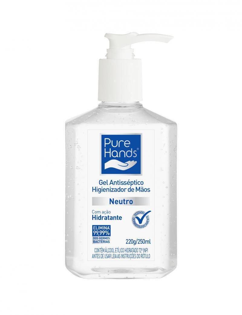 Nobel álcool em gel pure hands neutro (250ml)