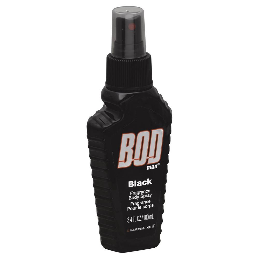 BOD man Black Body Spray For Men (3.4 oz)