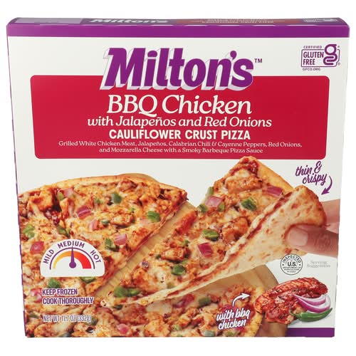 Milton's BBQ Chicken Cauliflower Crust Pizza
