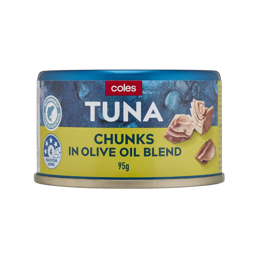Coles Tuna Chunks in Olive Oil Blend 95g