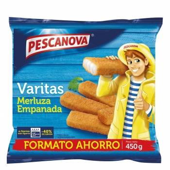 Varitas de merluza Pescanova 450 g.