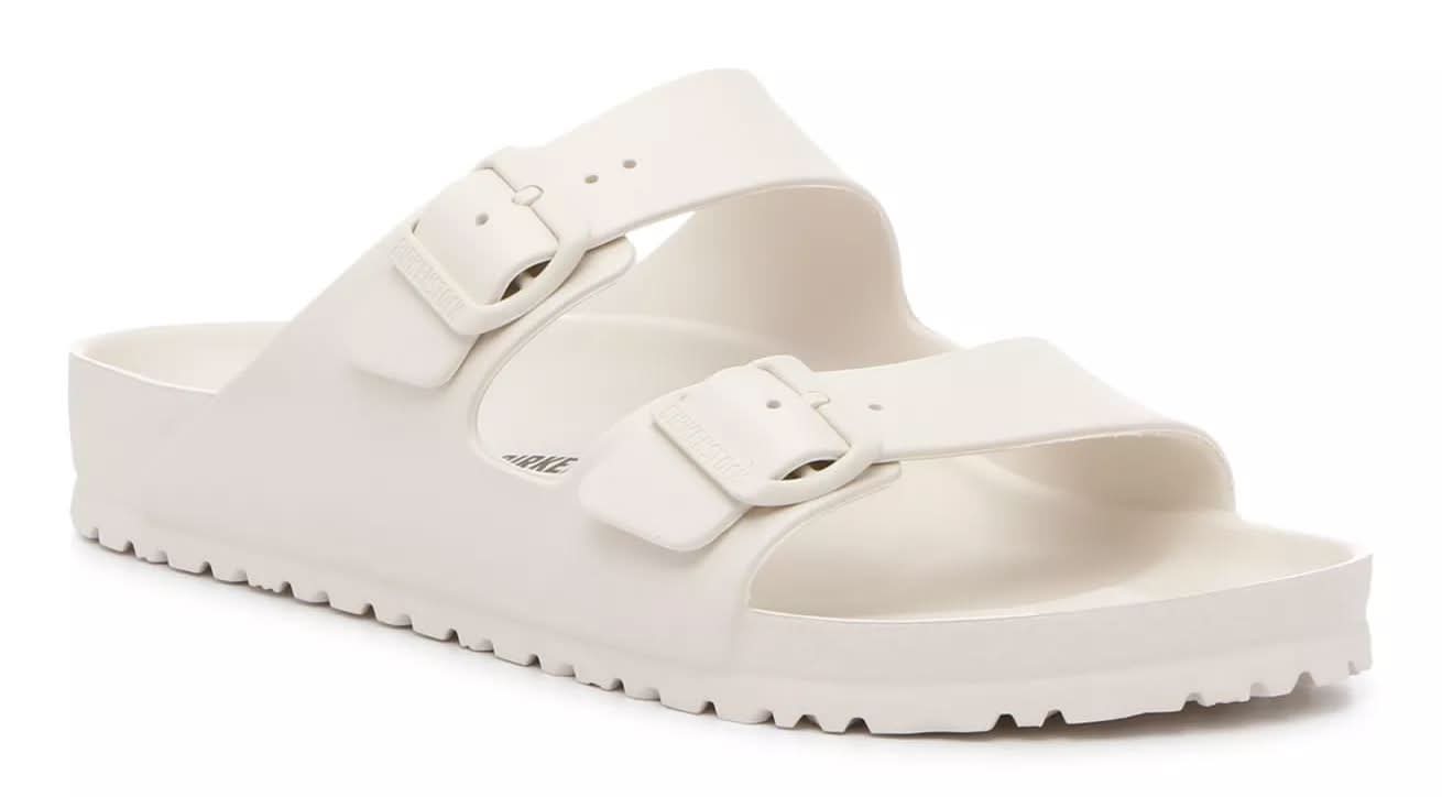 Birkenstock Arizona Essentials Slide Sandal - Men's (Beige Ivory Regular/Wide - EU 45 / US Men's 12-12.5 / Women's 14-14.5)