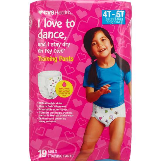CVS Health Training Pants For Girls 4t-5t 38+ Lbs Case, 19CT 