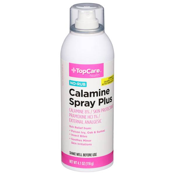 TopCare Calamine 8% Skin Protectant Plus Pramoxine Hcl 1% External Analgesic No-Rub Spray