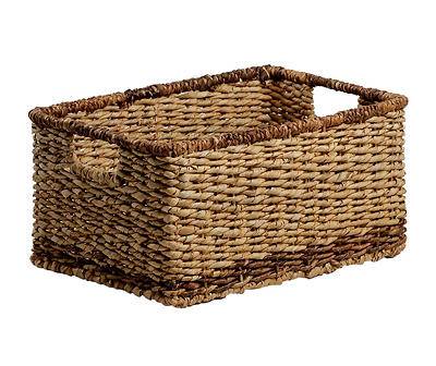 Brown Small Bancuan Border-Stripe Storage Basket