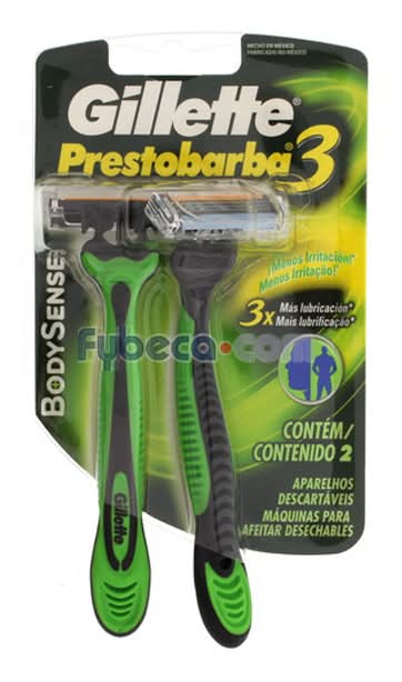 Afeitado Desechables Gillette Prestobarba 3 Bodysense X2