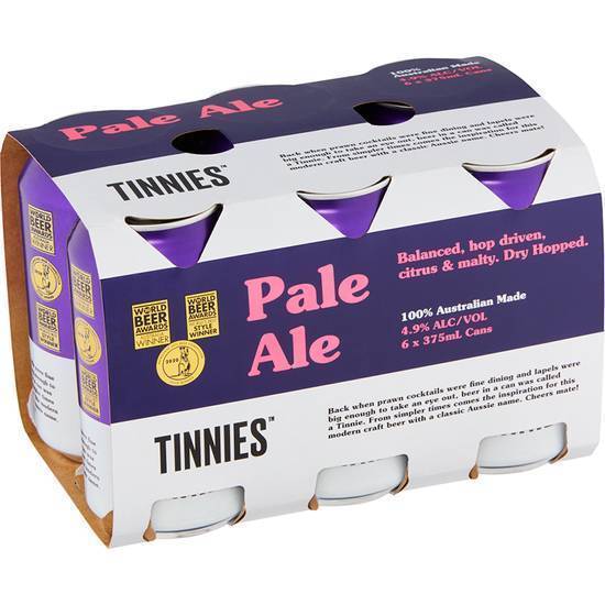 Tinnies Pale Ale Can 6x375mL