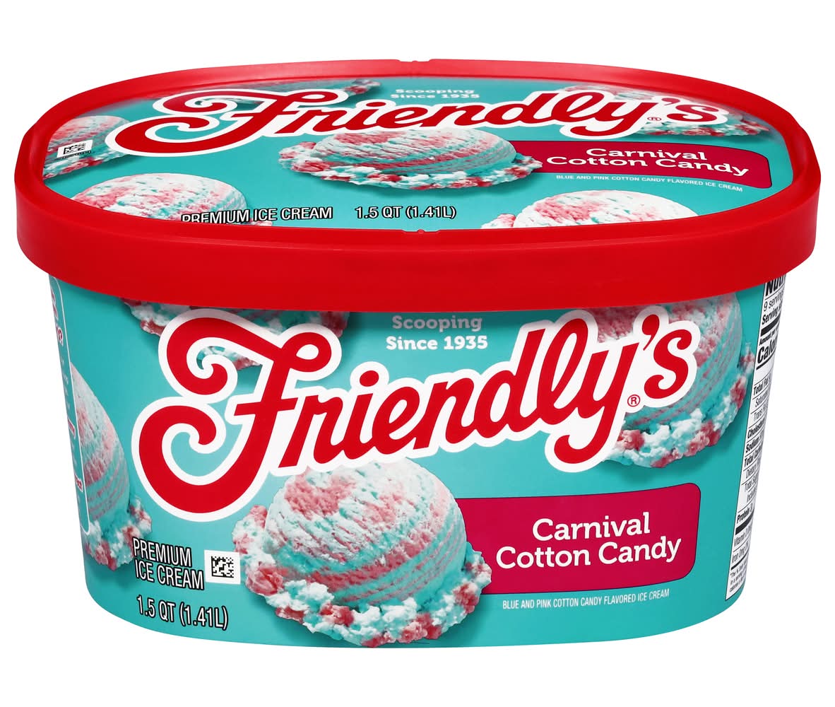 Friendly's Rockin' Poppin' Cotton Candy Premium Ice Cream (1.5 qt)