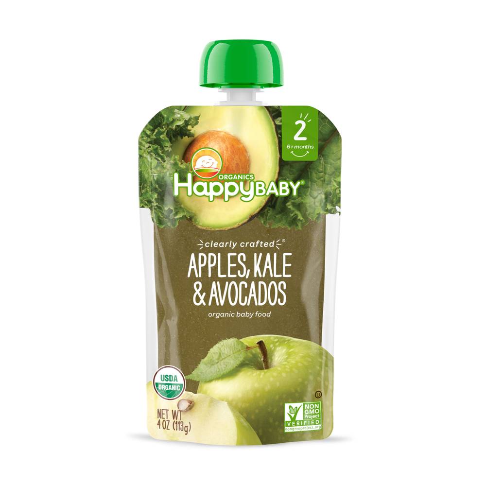 Happy Baby Stage 2 Organic Baby Food (apples-kale & avocados)